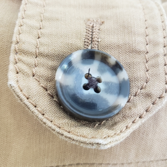 Banana Republic Linen Trenchcoat | Size Small |  Lined  |  Camel Color - Picture 4 of 5